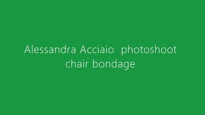 Alessandra Acciaio tied to a chair in the dining room - photoshoot