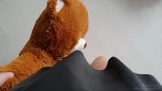 POV Seducing Teddy Trample with Sandals and Nude Pantyhose