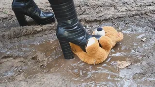 Dirty Teddy Destruction in Mud