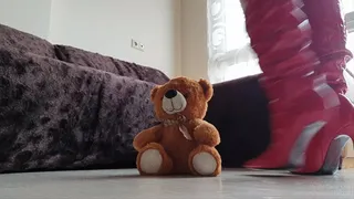 Teddy Gets Trampled in Red Boots