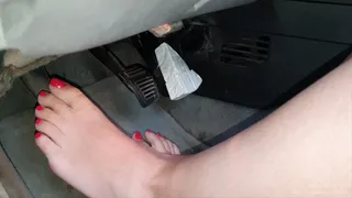 Cheese on Pedal Pumping Crush Barefoot Exhaust Pipe View Included