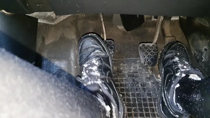 Squeaky Slippery Nike Shoes Driving Mazda