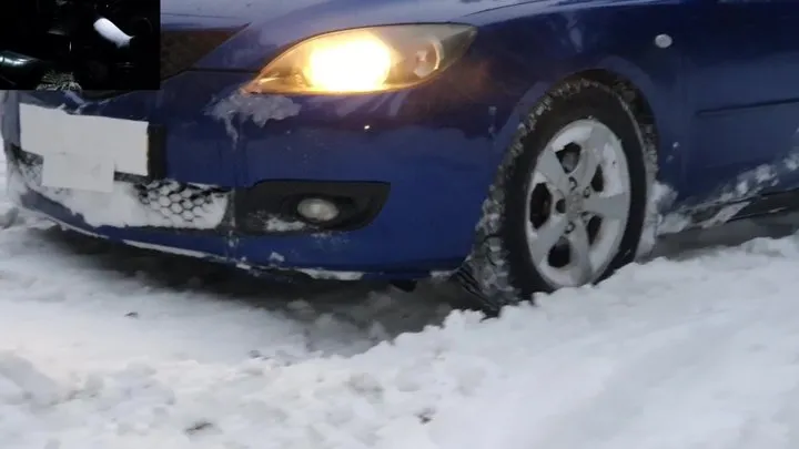 Wheelspin Session in Snow Mazda