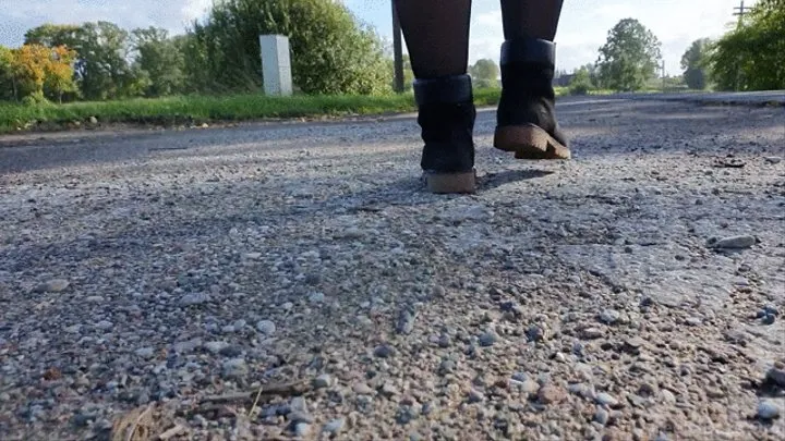 Giantess in Timberland Boots Crushing Pebbles&Rocks #4