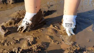 Ruining my White Converse Sneakers in Mud