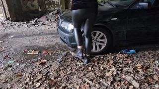 Crushing Food with Tires BMW e46