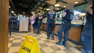 FIERCE & Kinky sprayed in the café - brazen in front of the police