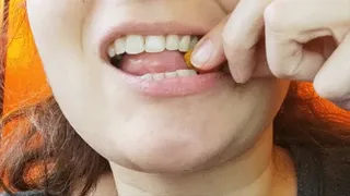 Eating corn nuts