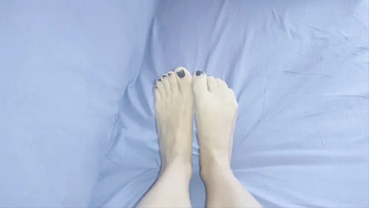 Feet on blue