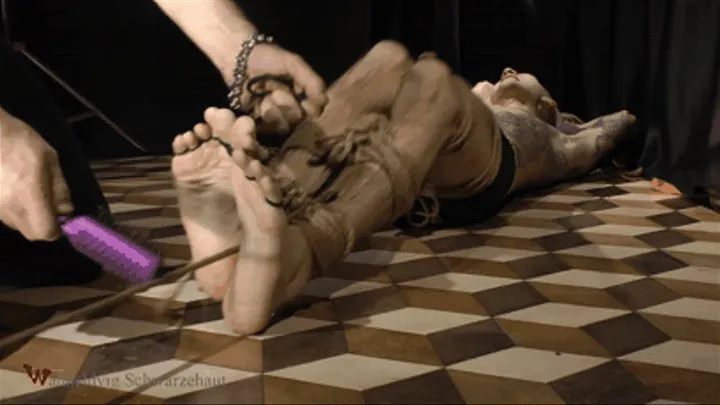 NICKY TIED IN A FLOOR AND VERY HOT TICKLE camera 2