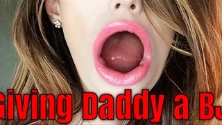 Giving Step-Daddy a Blowjob