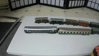 Modeltrain smashed under Flogg Woodenshoes