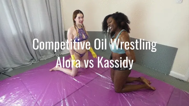 COMPETITIVE OIL WRESTLING Alora vs Kassidy PINS & SUBMISSIONS