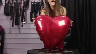 Your heart is my footstool - balloon, socks and feet fetish