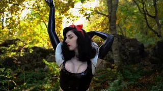 Latex cosplay Snow White