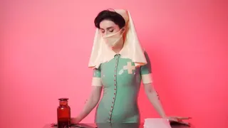 JOI latex nurse and lots of surgical gloves