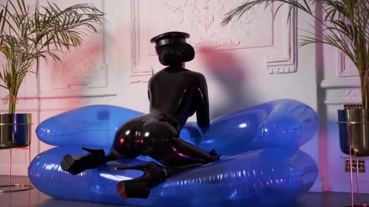 Latex and rubber couch