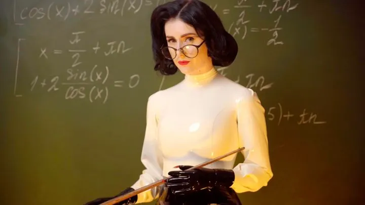 JOI hot teacher in latex