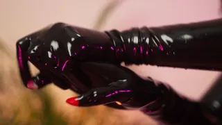 Goddess sweat after latex catsuit