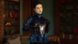 Catsuit and blouse perfect combination of latex
