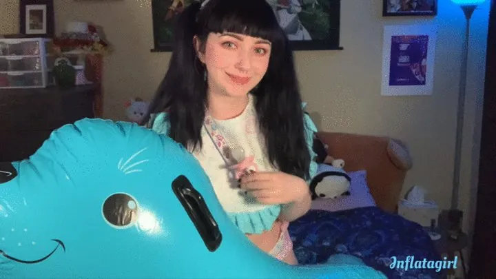 Babygirl Rides Inflatable Smiling Seal