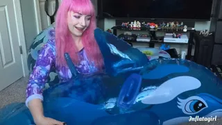 Fucking My Special Inflatable Blue Whale