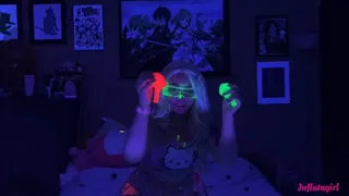 Cyberpunk Girl B2P's 6 Neon Balloons