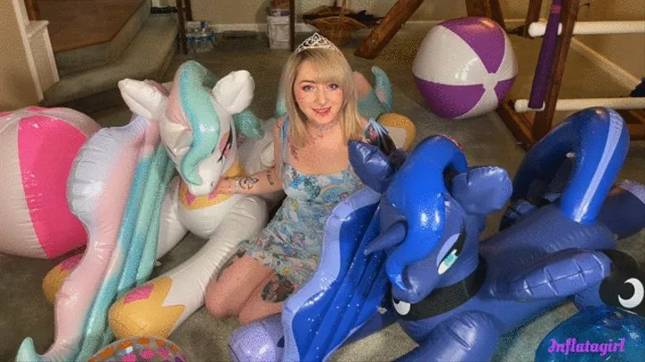 Inflatable Princess Unicorn Threesome