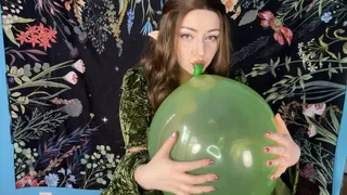 Sensual Elven Balloon Blowing and Deflation