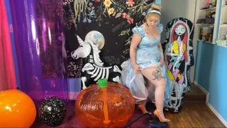 Cinderella Foot Pump Inflates Inflatable Pumpkin