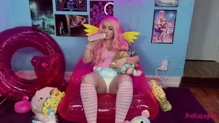 Little Fluttershy Diapered In Little Space