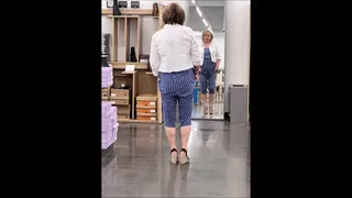 Watch D go shoe shopping where she buys her new black Dolce Vita Platform Wedge Heel Sandals which she wears to date night & fucks hubby afterwards in her little black dress (5-6-2023)a