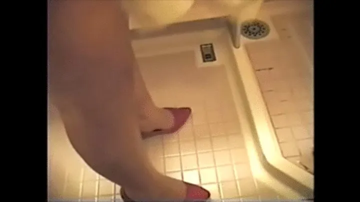 Alicia Showers in Her Red Highlight Pumps Before Fucking Hubby In Them During an Alaska Cruise