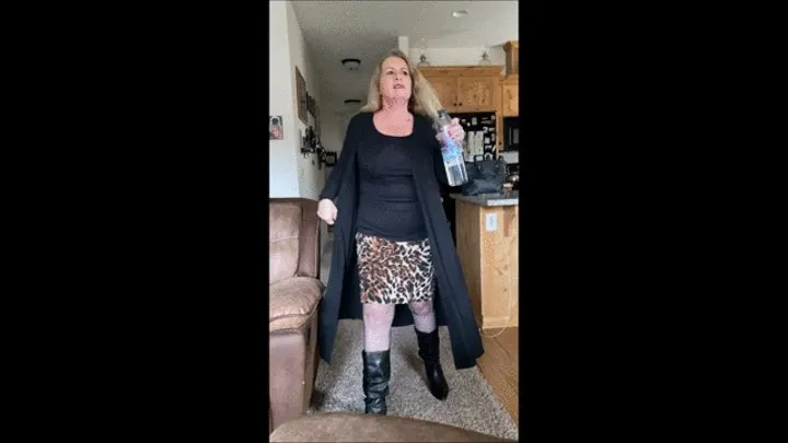 After an Afternoon of Drinking & Teasing in Her IMPO Spiked Kitten Heel Boots Deb Rides & Fucks Hubby (11-15-2020)