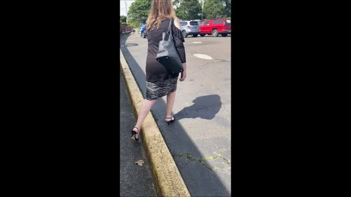 Deb Sucking and Fucking in Depoe Bay in her New Black Glitter I Miller Spiked Heel Sandals 3