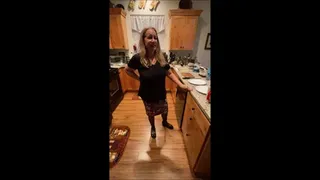 Fishnets and Flats as Deb Teases and Dangles Her Black Anne Klein Ballet Flats While Drinking & Watching Hallmark Movies (11-20-2020)