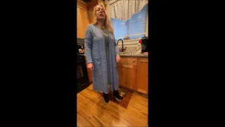 Deb Wears Her Black Suede Sugar Stealth Stiletto Spiked Heel Boots To Work With Black Stockings & LuLaRoe Dress & Seduces Hubby With A Boot Job After Coming Home Before Fucking Him 2 (11-4-2021)