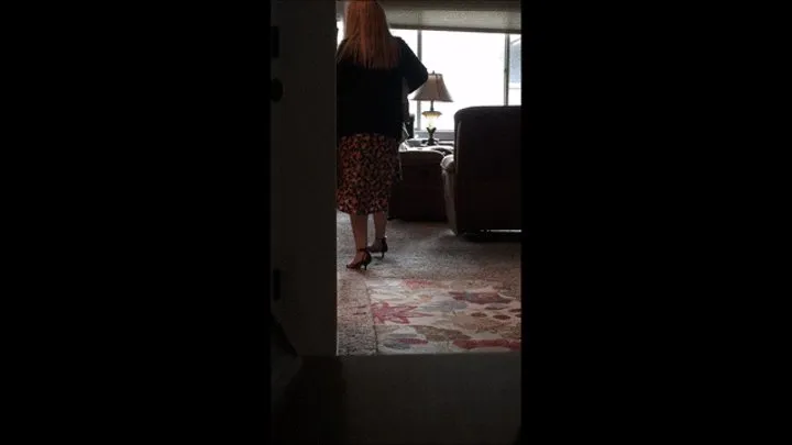 Deb Comes Home From the Office Wearing Sexy Dress with Franco Sarto Spiked Heel Sandals & Teases Hubby With Shoe Job & Fucks Him