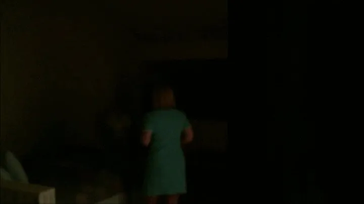 Fucking Debbie in Her Sexy Blue Dress, Turquoise Lacy Panties and Heeled Sandals Which She Switches to Stiletto Pumps Late at Night 2