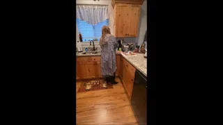 A Day in the Life of Deb, Leaving, Driving & Coming Home From Work, Enjoying a Drink While Teasing Hubby Followed By Fucking Wearing Stockings & Black IMPO Spiked Kitten Heel Boots 2 (10-14-2021)