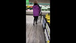 Deb Goes Grocery Shopping Wearing Her Cum Filled Gray Worthington Boots With Tucked Jeans (3-7-2021) C4S