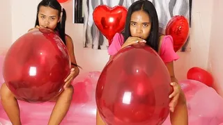 Sexy Camylle And Stella Blow To Pop Your Valentine 17 Inch TT Balloons