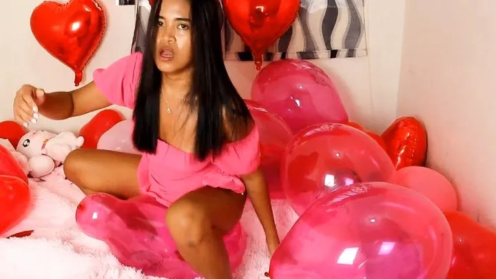 Sexy Stella Sits To Pop Your Valentine's Day Balloons