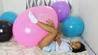 Sexy Schoolgirl Camylle Teases The Teacher By Hugging Kissing And Licking His Balloon