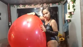 Juju Sensually Hugs Kisses Licks And Heel Pops Your Balloons