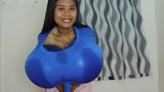 Sexy Camylle Masssages Her HUGE Balloon Boobs Just For You