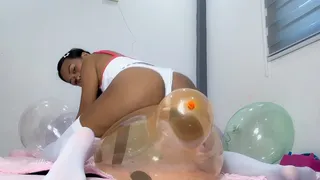 Your Sexy Stepsister Camylle Sits To Pop Belbal Crystal Soap Balloons