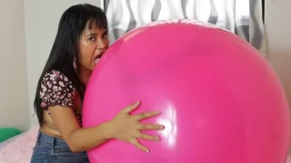 Your Sexy Stepsister Stella Sensually Teases Hugs Kisses And Licks Your Balloon, Accidental POP