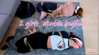 2 girls, double hogtied - Spanish