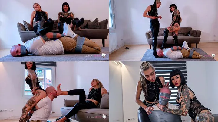 2 Sexy Dominatrixes Humiliate Hacker - Spanish (sub:English),